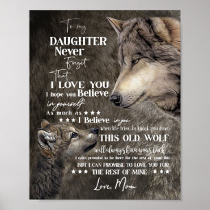 Daughter Lovers   To My Daughter Love Mum Poster