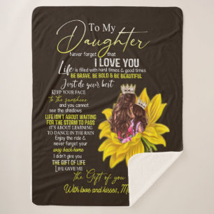 Daughter Lovers   To My Daughter Love Mum Sherpa Blanket