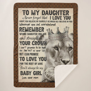 Daughter Lovers   To My Daughter Love Mum Sherpa Blanket