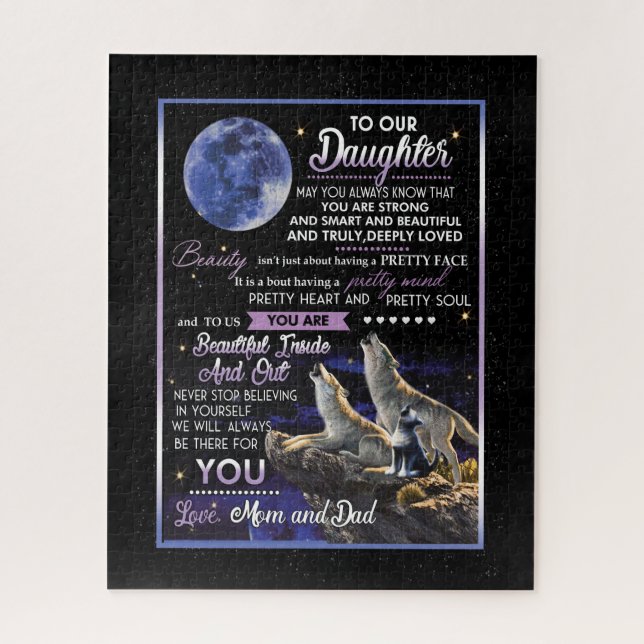 Daughter Lovers | To Our Daughter Love Mum And Dad Jigsaw Puzzle (Vertical)