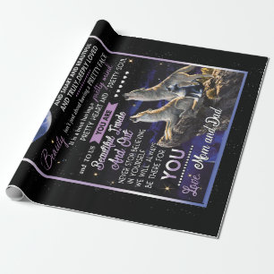 Daughter Lovers   To Our Daughter Love Mum And Dad Wrapping Paper