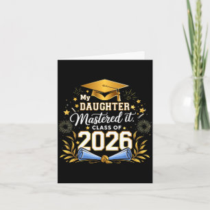 Daughter mastered class of 2026 masters graduation card