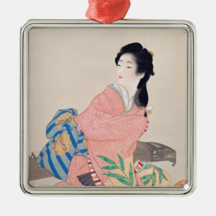 Daughter Miyuki (Beautiful Japanese Lady) (Asian) Metal Ornament