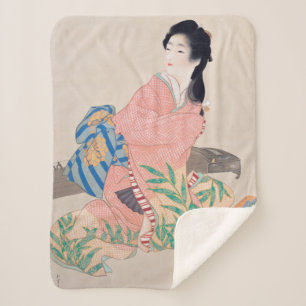 Daughter Miyuki (Beautiful Japanese Lady) (Asian) Sherpa Blanket