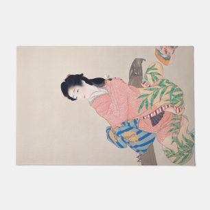 Daughter Miyuki (Elegant Japanese Lady, Asian Art) Doormat
