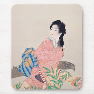 Daughter Miyuki (Elegant Japanese Lady, Asian Art) Mouse Pad
