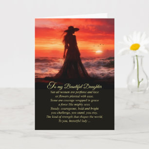 Daughter Mothers Day with Beautiful Woman Card
