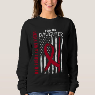 Daughter Multiple Myeloma Awareness American Flag  Sweatshirt