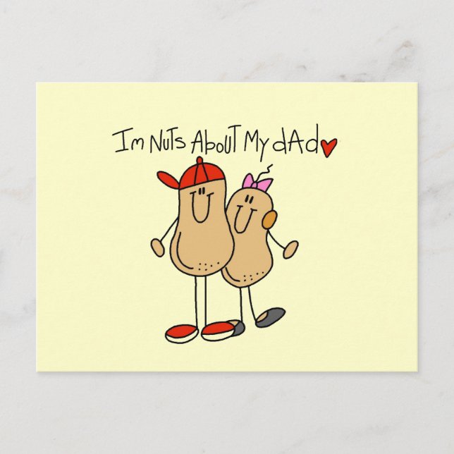 Daughter - Nuts About My Dad T-shirts and Gifts Postcard (Front)