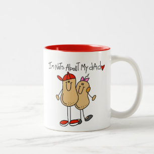 Daughter - Nuts About My Dad T-shirts and Gifts Two-Tone Coffee Mug