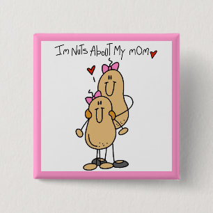 Daughter - Nuts About My Mum T-shirts and Gifts 15 Cm Square Badge