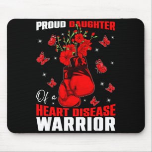 Daughter Of A Heart Warrior Heart Disease Awarenes Mouse Pad
