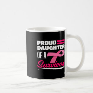 Daughter Of A Survivor Mum Breast Cancer Awareness Coffee Mug