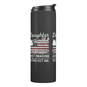 Daughter Of A Veteran Patriotic Military Family Thermal Tumbler