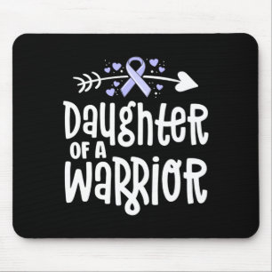 Daughter Of A Warrior Periwinkle Stomach Cancer Mouse Pad