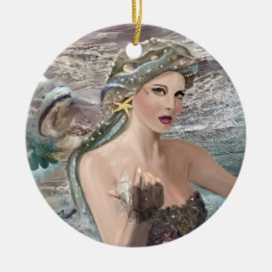 Daughter of Oceanus Ceramic Tree Decoration