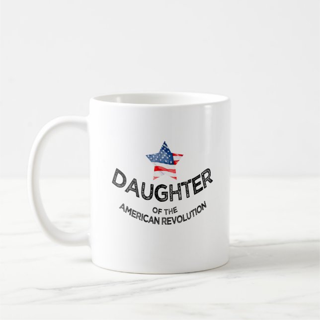 Daughter of the American Revolution DAR Star  Coffee Mug (Left)