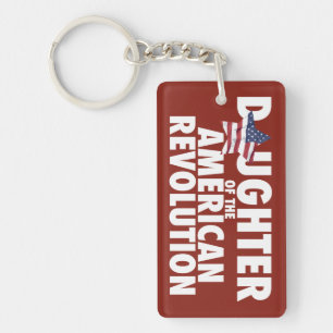 Daughter of the American Revolution DAR Star USA Key Ring