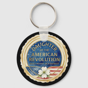 Daughter of the American Revolution Patriot USA Key Ring