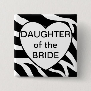 Daughter Of The Bride 15 Cm Square Badge