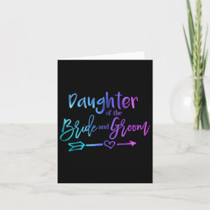 Daughter Of The Bride And Groom Matching Wedding  Card