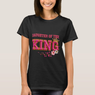 Daughter of the King Christian Floral Pink Gold T- T-Shirt