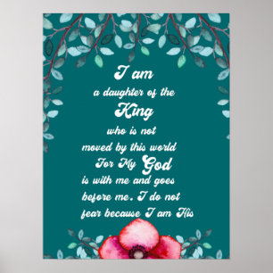 Daughter Of The King Christian Inspirational Poster