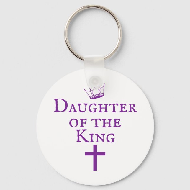 Daughter of the King design Key Ring (Front)
