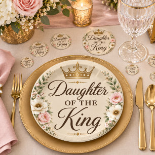 Daughter of the King Round Paper Plates