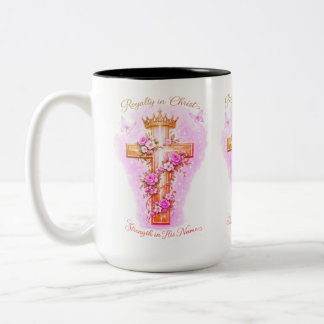 Daughter of the King-Royalty in Christ Two-Tone Coffee Mug