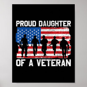 Daughter Of Veteran Memorial Day Us Patriotic Desi Poster