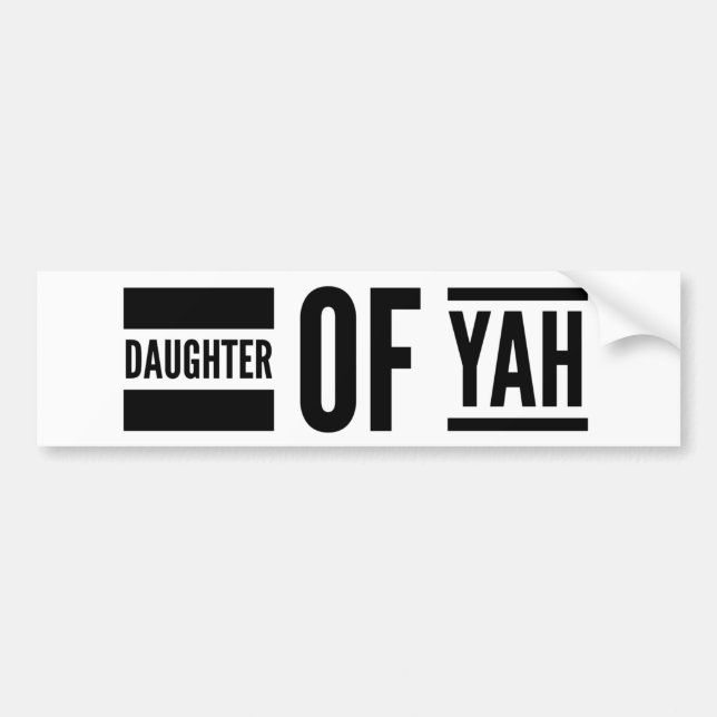Daughter of Yah Hebrew Roots Messianic Bumper Sticker (Front)