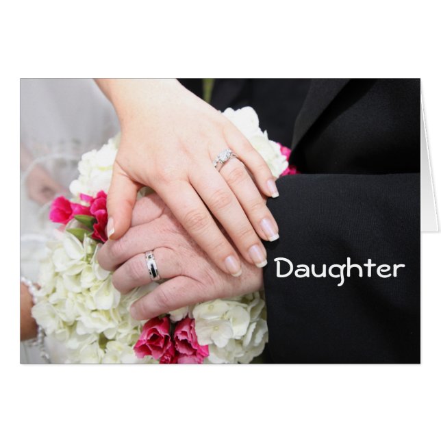 **DAUGHTER** ON WEDDING DAY" WISHING YOU HAPPINESS (Front Horizontal)