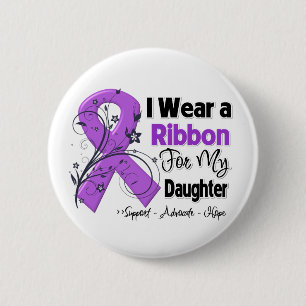 Daughter - Pancreatic Cancer Ribbon 6 Cm Round Badge