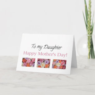 Daughter pastel roses mother's day card