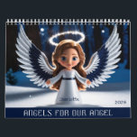 Daughter Personalised Photo And Name 2026 Angel Calendar<br><div class="desc">This 2026 calendar features a photo of your daughter on the back with pictures of cute angels in a magical enchanted forest throughout. A cute practical gift for your girl. To change the text and photo click on the personalise button.</div>