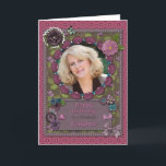 Daughter, Photo card for a birthday<br><div class="desc">Say Happy Birthday with a delightful scrap-booking crafts effect card. Add a picture of the birthday girl to personalise this wonderful card. With lots of flowers,  butterflies,  and bows,  this card is sure to delight. Copyright Norma Cornes. Please note this is a printed card.</div>
