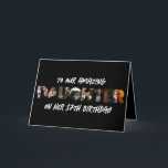 Daughter Photo Letters Black Unique Text Birthday Card<br><div class="desc">Your daughter will love this modern birthday card by JessicaAmber. This cute card features the word DAUGHTER, masked, so each letter shows a photograph of your loved one. You can also edit the accompanying white handwriting text as needed. ••• For more birthday cards, visit my store Zazzle.com/JessicaAmberArtist ••• For custom...</div>