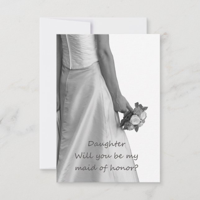 Daughter, Please be my Maid of Honour? Invitation (Front)