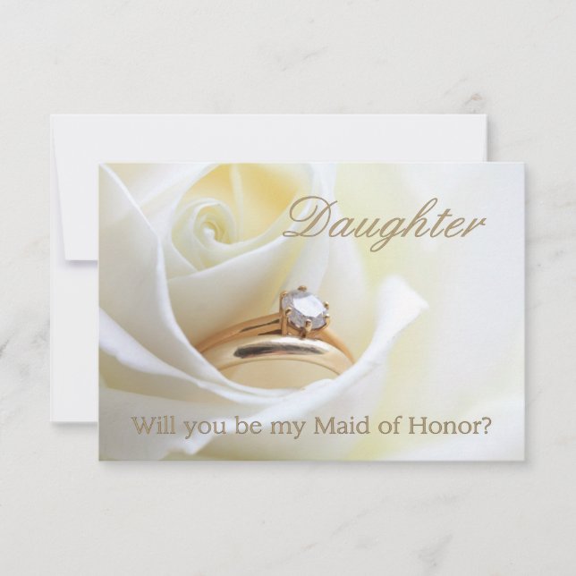 Daughter, Please be my Maid of Honour? Invitation (Front)