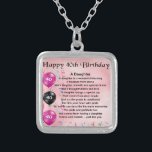 Daughter Poem  40th Birthday Silver Plated Necklace<br><div class="desc">A great gift for daughter on her 40th birthday</div>