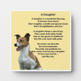 Daughter Poem Plaque - Jack Russell  Design