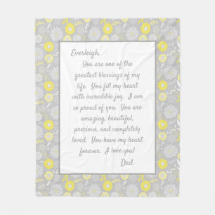 Daughter Proud of You Fleece Blanket