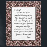 Daughter Proud of You Fleece Blanket<br><div class="desc">This blanket with it's modern font and black and rose gold leopard print edge is a great way to tell your daughter how much you love her and what a blessing she is to you. She will love wrapping up in your love and feel the warmth of your presence even...</div>