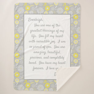 Daughter Proud of You Sherpa Blanket