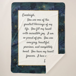 Daughter Proud of You Sherpa Blanket