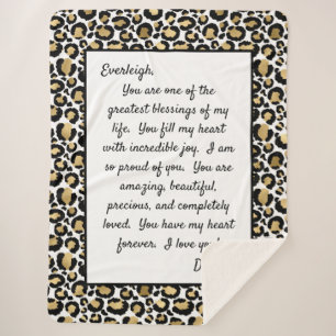 Daughter Proud of You Sherpa Blanket