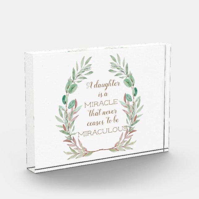 Daughter Quote Photo Block (Left)