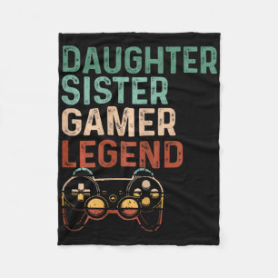 Daughter Sister Gamer Legend Cute Video Game Lover Fleece Blanket