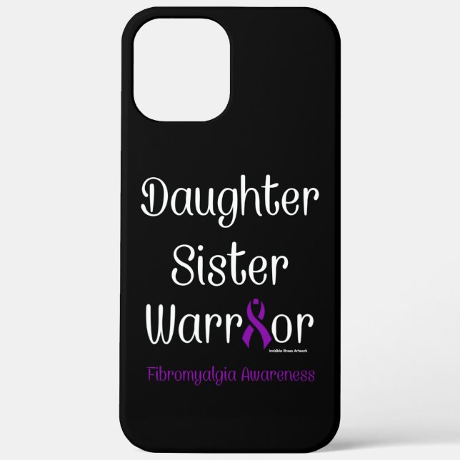 Daughter Sister Warrior...Fibro Case-Mate iPhone Case (Back)